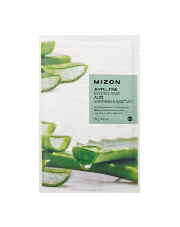 La mascarilla coreana facial de Mizon ideal para pieles sensibles, elaborada con extracto de aloe vera, calma la piel y la hidrata profundamente.