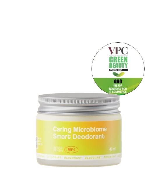 Desodorante natural sin aluminio ni alcohol que absorbe el sudor, neutraliza el mal olor, inhibe bacterias y protege la piel de forma segura y fresca