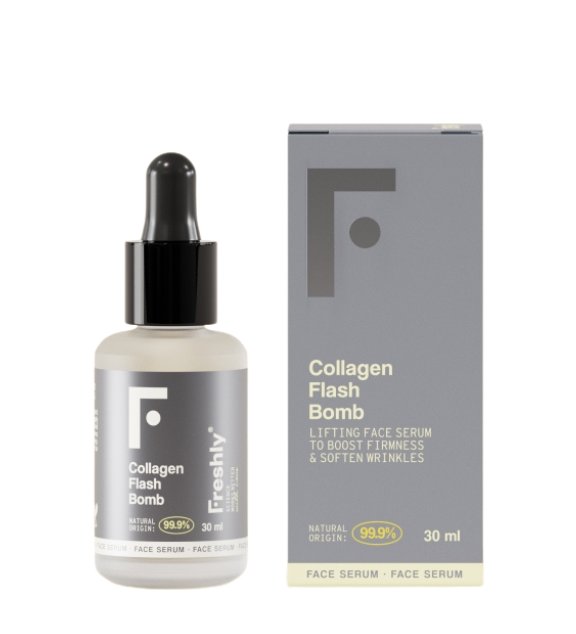 Prueba el sérum con colágeno de Freshly y luce una piel más firme y elástica, gracias a su efecto tensor que revitaliza la piel apagada y fatigada