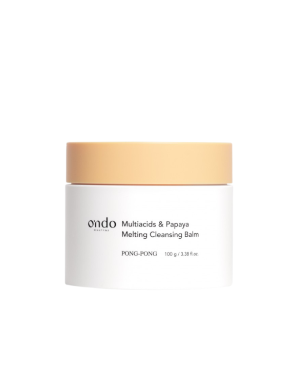 Bálsamo desmaquillante con AHAs y papaya que limpia, exfolia suavemente y elimina maquillaje e impurezas, dejando la piel suave, luminosa y sin grasa.