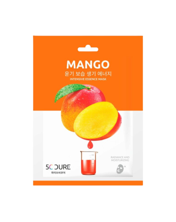 Descubre los beneficios de la mascarilla de tejido con extracto de mango de Jkosmec: nutre e hidrata profundamente la piel, para un cutis más radiante.