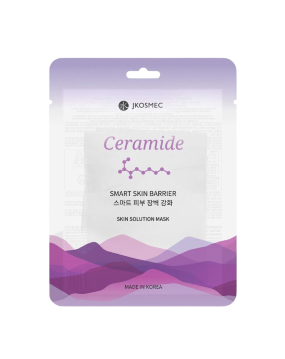 Mascarilla facial coreana con ceramidas, ideal para pieles que necesitan reforzar la barrera protectora de la piel y mantener la hidratación.