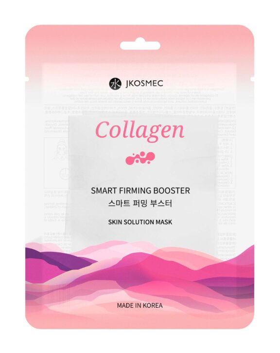 Mascarilla facial de Jkosmec con colágeno hidrolizado, perfecta para mejorar la firmeza y elasticidad de la piel y mitigar los primeros signos de la edad.