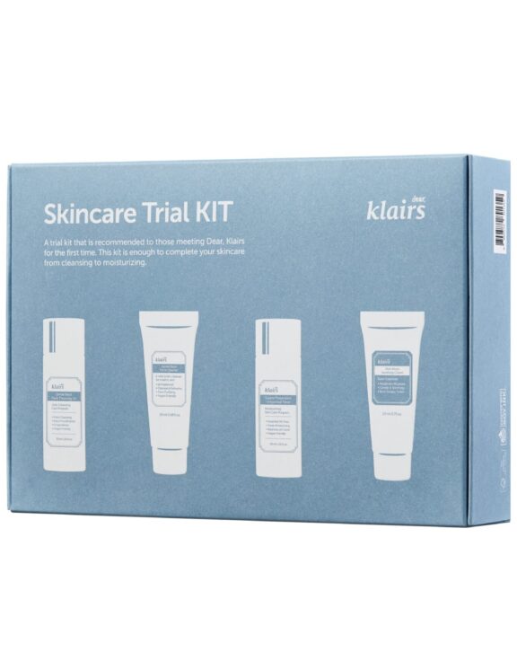 Los mejores productos de belleza coreanos de Klairs, ahora en formato mini: aceite y gel limpiador, tónico Supple Preparation y crema Rich Moist.