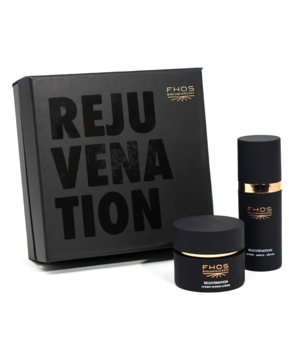 Compra online el ritual antiedad bioluminiscente, sérum + crema para reafirmar, redensificar y atenuar las arrugas, compatible con dispositivos LED.