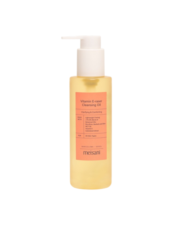 Desmaquillante en aceite con vitamina E y aceites botánicos ricos en antioxidantes, elimina maquillaje e impurezas, para una piel hidratada y luminosa
