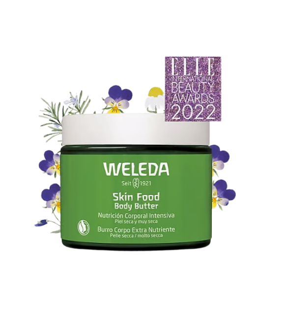 Crema hidratante corporal nutritiva de Weleda, con karité y cacao BIO que hidrata intensamente, deja la piel con un aspecto suave, sin sensación grasa.