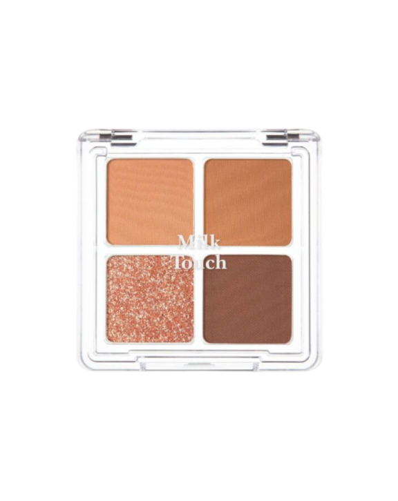 Paleta con 4 sombras de ojos de colores diferentes para un maquillaje al más puro estilo coreano.