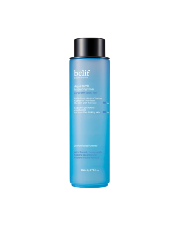 Tónico facial hidratante de Belif que refresca, suaviza y nutre en profundidad. Con baobab e hialuronato, mejora la luminosidad y deja la piel sana