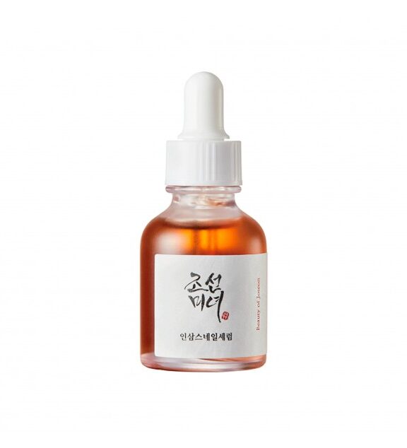 Sérum de acción reparadora formulado con ginseng y mucina de caracol, ideal para mejorar la elasticidad de la piel y favorecer su regeneración.