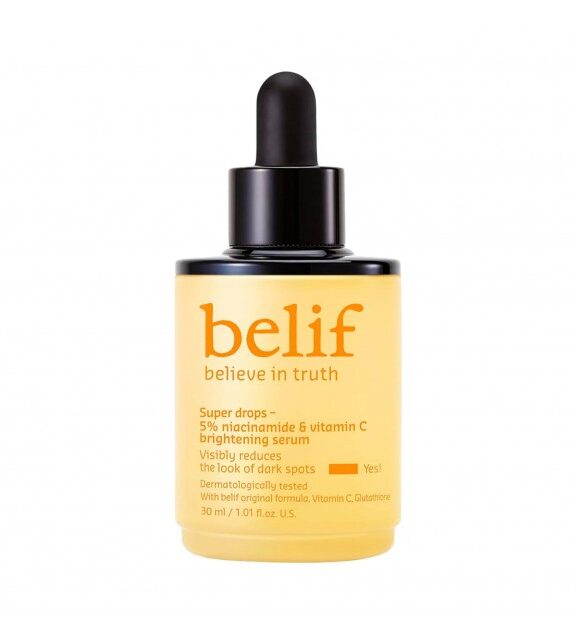 Sérum con vitamina C, niacinamida y glutatión. Ilumina con un efecto glow, unifica el tono, reduce manchas y rojeces, y protege la piel apagada y seca