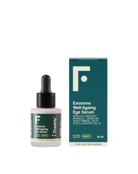 Contorno de ojos formulado con exosomas, diseñado para ayudar a mejorar la apariencia de la piel en esta zona delicada, aportando cuidado intensivo y un aspecto más revitalizado.
