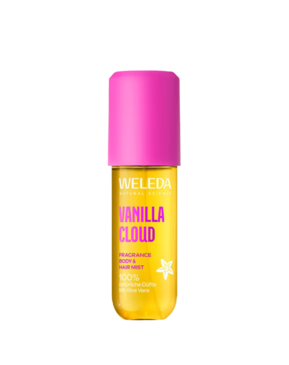 Bruma perfumado para cuerpo y cabello con notas dulces de vainilla, azúcar y caramelo. Refresca al instante y deja una fragancia cálida, golosa y duradera.