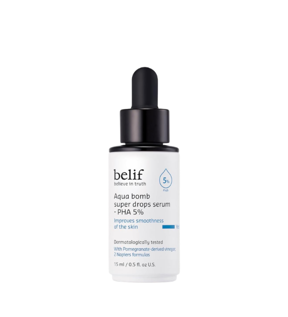Sérum exfoliante con PHA 5% que ayuda a mejorar la textura de la piel, aportando luminosidad y suavidad mientras favorece la renovación cutánea de forma delicada.